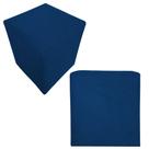 Kit 02 Puff Decorativo Dado Quadrado Suede Marinho
