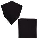 Kit 02 Puff Decorativo Dado Quadrado Suede Preto