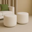 Kit 02 Puff Decorativo Orgânico Mono no tecido Boucle