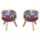 Kit 02 Puff Decorativo redondo Romero Bicho