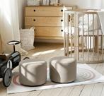 KIT 02 Puff Infantil Encantus Banqueta Multiuso Para Quarto Espaço Kids Sala pés antiumidade