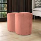 KIT 02 Puff Narciso com Pés Plásticos Conforto e Estilo para sua Casa