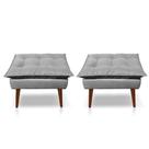 Kit 02 Puff Opala Decorativo Panqueta de apoiar os pés escolha a cor Kit 02 Puff Opala Decorativo Panqueta de apoiar os pés escolha a cor