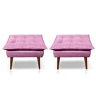 Kit 02 Puff Opala Decorativo Panqueta de apoiar os pés escolha a cor Kit 02 Puff Opala Decorativo Panqueta de apoiar os pés escolha a cor