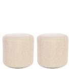 Kit 02 Puff Perse Decorativo Organico Banqueta 40cm Tecido Linho Kit 02 Puff Perse Decorativo Organico Banqueta 40cm Tecido Linho