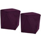 Kit 02 Puffs Ametista D02 Veludo Roxo Grape C-292 Kit 02 Puffs Ametista D02 Veludo Roxo Grape C-292