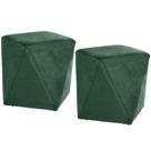 Kit 02 Puffs Ametista D02 Veludo Verde Musgo C-303