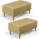 Kit 02 Puffs Decorativo Sala de Estar Cléo W01 Pés Palito 90 cm material sintético Casco Fendi - Lyam Decor Kit 02 Puffs Decorativo Sala de Estar Cléo W01 Pés Palito 90 cm material sintético Casco Fendi - Lyam Decor