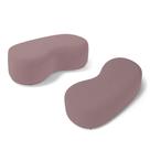 Kit 02 Puffs Decorativos Living Aisha Orgânico 02 Lugares Veludo Rosê - Abmaza