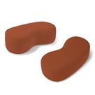 Kit 02 Puffs Decorativos Living Aisha Orgânico 02 Lugares Veludo Terracota - Abmaza Kit 02 Puffs Decorativos Living Aisha Orgânico 02 Lugares Veludo Terracota - Abmaza
