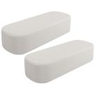 Kit 02 Puffs Decorativos Orgânico para Living Quarto 195cm Doha W01 Bouclê Cru - Lyam Decor