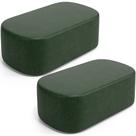Kit 02 Puffs Decorativos Orgânicos Para Living Quarto 100cm Doha W01 material sintético Verde Musgo - Lyam Decor Kit 02 Puffs Decorativos Orgânicos Para Living Quarto 100cm Doha W01 material sintético Verde Musgo - Lyam Decor