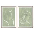 Kit 02 Quadros De Parede Decorativo Canvas Silhueta 60 Cm M02 - D'rossi Kit 02 Quadros De Parede Decorativo Canvas Silhueta 60 Cm M02 - D'rossi