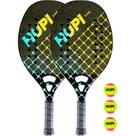 Kit 02 Raquetes Beach Tennis HUPI Deft Pro Kevlar + 3 Bolas Kit 02 Raquetes Beach Tennis HUPI Deft Pro Kevlar + 3 Bolas