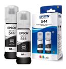 Kit 02 Refil de Tinta Preta T544 Para L3110 L3150 L3210 L3250 - Kora
