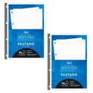 Kit 02 Refil Tiliflex Para Caderno Argolado Fichário Universitário 80 Folhas ( 90g/m² ) Tilibra