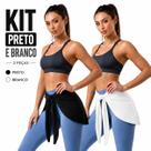 Kit 02 Saia Tapa Bumbum Roupa De Academia Esportiva Treino Fitness Para Amarrar Na Cintura