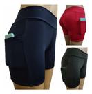 Kit 02 Shorts Curto Academia Com Bolso/celular Suplex