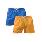 Kit 02 Shorts Praia Mauricinho Neon Azul Laranja