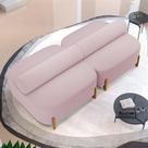 Kit 02 Sofás Ilha Orgânico Living Closet Evo 125cm 02 Lugares Bouclê Rosê - Desk Design