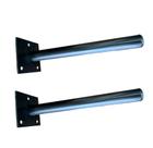 Kit 02 Suportes De Anilha Fixo para Parede Preto Kit 02 Suportes De Anilha Fixo para Parede Preto