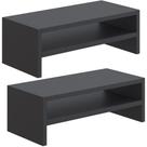 Kit 02 Suportes Stand Para Monitores Mesa Escritório Home Office Lap L03 Preto - Lyam Decor Kit 02 Suportes Stand Para Monitores Mesa Escritório Home Office Lap L03 Preto - Lyam Decor