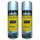 Kit 02 tinta spray aluminio brilhante 350ml vonder