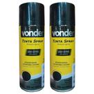 Kit 02 tinta spray preto fosco 350ml vonder