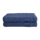Kit 02 Toalhas De Banho Linea Azul Jeans