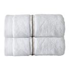 Kit 02 Toalhas Rosto 48x90 Branca com Fend Lázio Kacyumara - Casa K