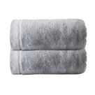 Kit 02 Toalhas Rosto 48x90 Cinza/Silver Star Cotton Kacyumara - Casa K