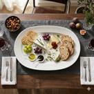 Kit 02 Travessa G e Pequena Relevo Chevron Germer Porcelanas