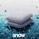 Kit 02 Travesseiros Snow - I wanna sleep - Flocos de Espuma Removíveis, Altura Ajustável, Alívio de Pressão, Tecido em Bambu Respirável.