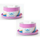 Kit 02 Unid. Comedouro Anti Formiga Ergonômico Para Gatos Mr. Bigode Junior Pote Alumínio 140ml