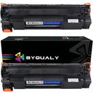 Kit 02 Unid Toner Alto Rendimento Compatível Com Impressoras HP 435A/436A/285A/278A P1006/M1120/M1212/M1132/P1102W Média de 2000 Páginas