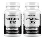 Kit 02 unidades Vitamina B12 Metilcobalamina 90 Comprimidos Mastigáveis Provitalli Alta Absorção e Biodisponibilidade