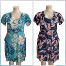 KIT 02 VESTIDOS malha fria GG rodado solto midi manga fresco liganet plusize