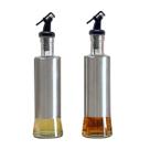 Kit 02 x Porta Azeite ou Vinagre Com Bico Dosador em Vidro Inox