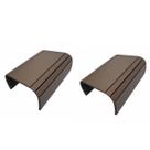 Kit 02un Esteiras Reta Flexível Para Braço Sofá Chocolate