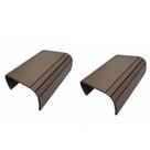 Kit 02un Esteiras Reta Flexível Para Braço Sofá Chocolate