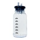Kit 02un frascos graduado para lipo vidro 600ml c/ tampa