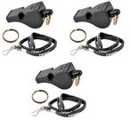 Kit 03 Apitos Profissional Sabiá Com Cordão 116 Db Alcance 130 M Poker
