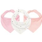 Kit 03 Babador Bandana de Bebê 100 Algodão 23cm x 18cm Cores Sortidas