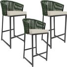 Kit 03 Banqueta Para Área Gourmet Cozinha Varanda D04 Verde