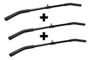 Kit 03 Barras Puxador Costas Pulley 1 Mt Profissional Academia
