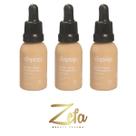 Kit 03 Base Fluída Make Bem Basiquinha 30ml Cor 01 - Dapop