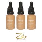 Kit 03 Base Fluída Make Bem Basiquinha 30ml Cor 04 - Dapop