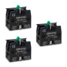 Kit 03 Blocos de Contato ZB2-BE101 1NA Para Botões e Seletoras Verde Sibratec Kit 03 Blocos de Contato ZB2-BE101 1NA Para Botões e Seletoras Verde Sibratec