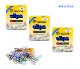 Kit 03 Caixas de Clips 3/0 Colorido com 50 un. Bacchi