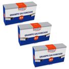 Kit 03 Caixas de Grampo Galvanizado 26/6 1000 Unidades Cada BRW